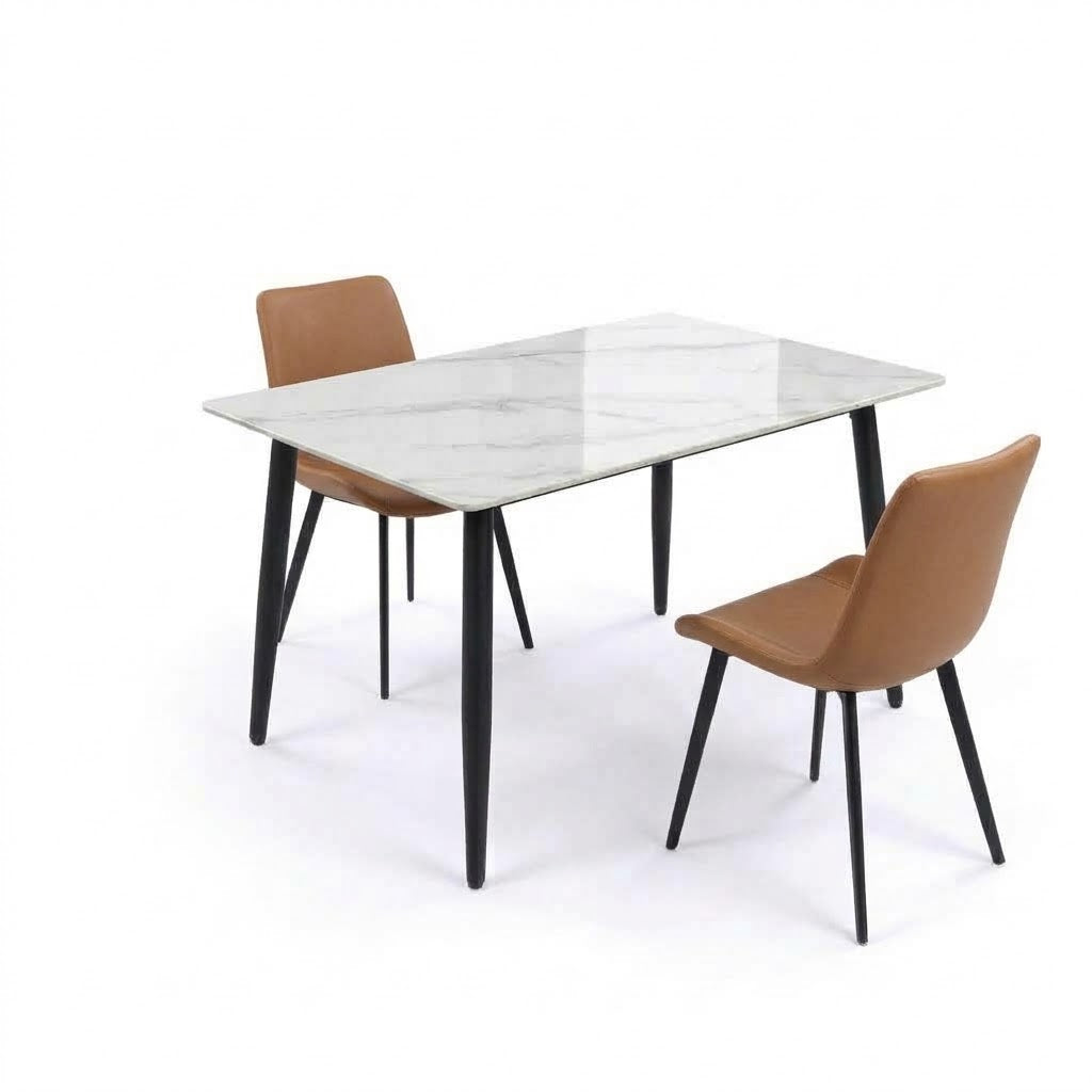 BAS 130CM Sintered Stone Table with 2 SADE Chairs