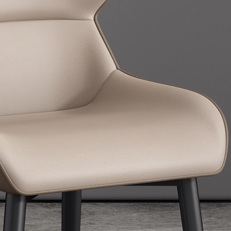 KPIT Modern Dining Chair – Upholstered Comfort with Black Metal Legs