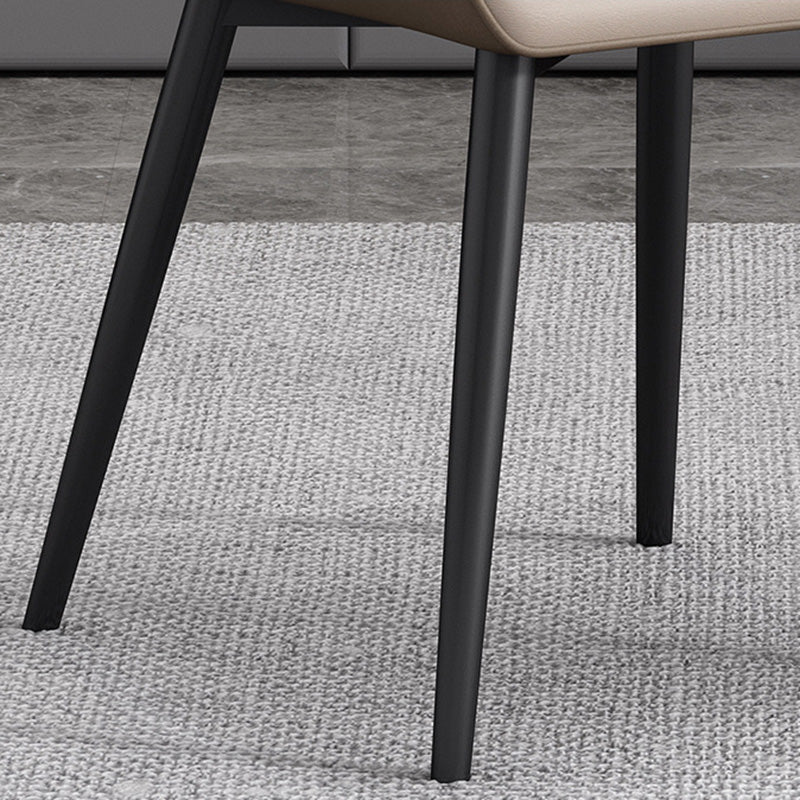 KPIT Modern Dining Chair – Upholstered Comfort with Black Metal Legs