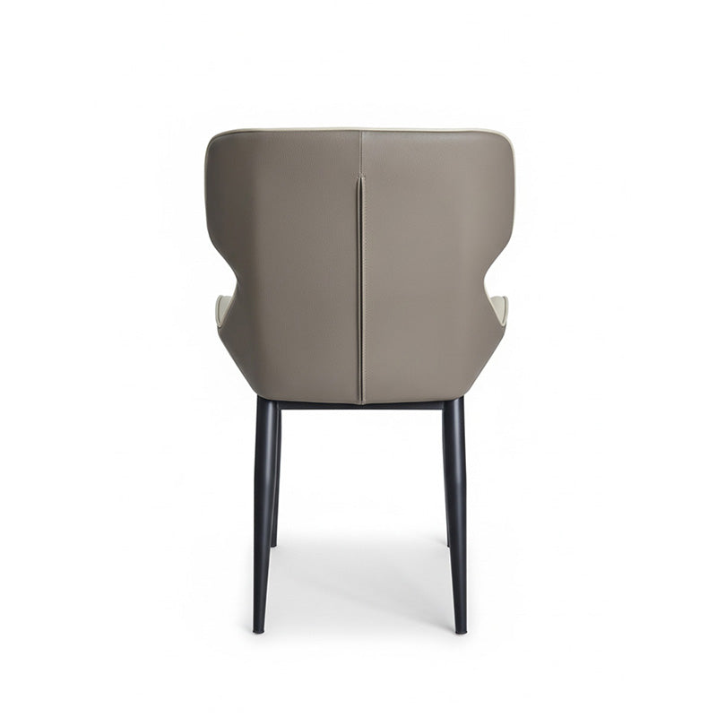 KPIT Modern Dining Chair – Upholstered Comfort with Black Metal Legs
