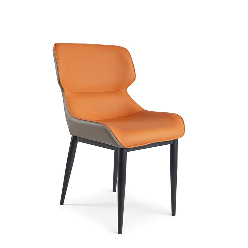 KPIT Modern Dining Chair – Upholstered Comfort with Black Metal Legs