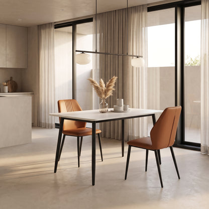 BAS 47 IN / 120 CM MFC Rectangle Dining Table - Engineered Wood Top - 4-6 Seater