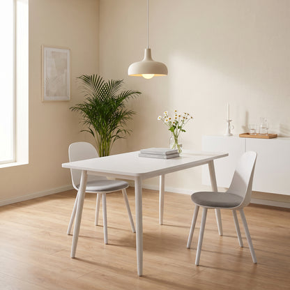 BAS 47 IN / 120 CM MFC Rectangle Dining Table - Engineered Wood Top - 4-6 Seater