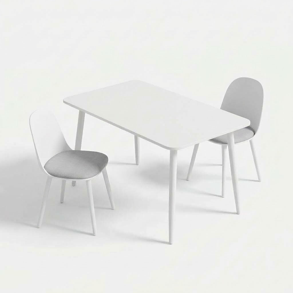 Product fixed bundle-BAS 120CM MFC Table with 2 MACARON Chairs