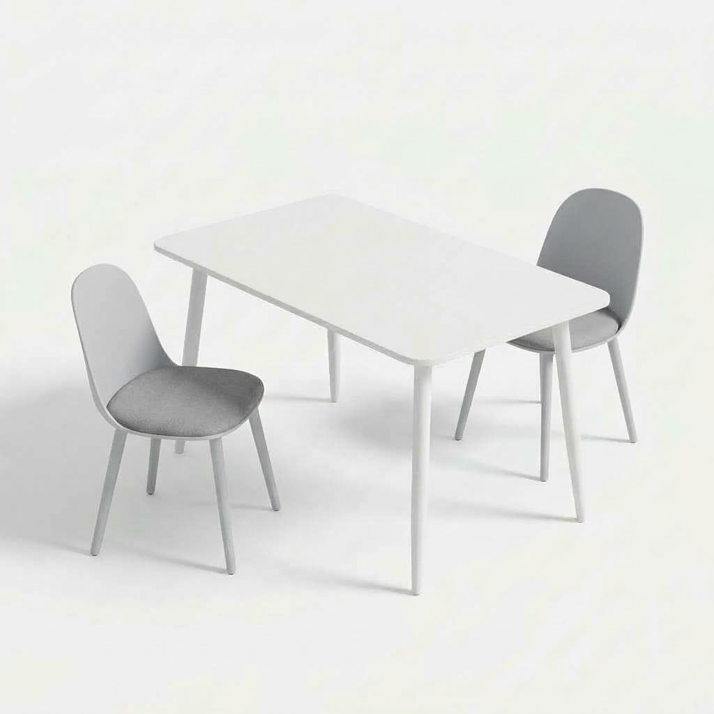 Product fixed bundle-BAS 120CM MFC Table with 2 MACARON Chairs
