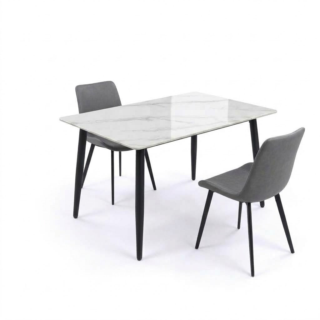 BAS 130CM Sintered Stone Table with 2 SADE Chairs