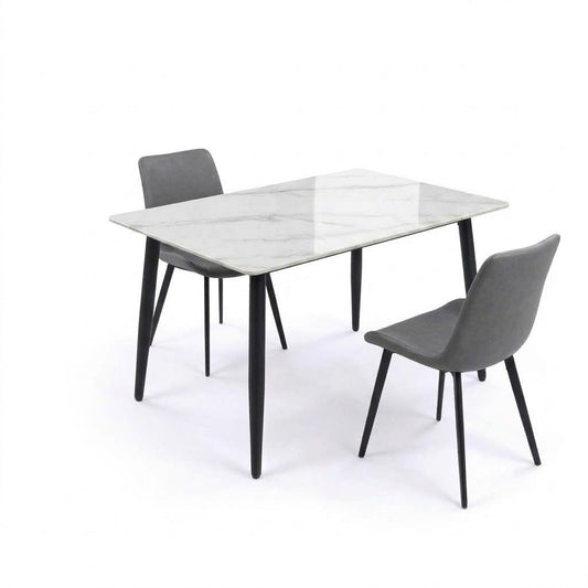 BAS 130CM Sintered Stone Table with 2 SADE Chairs