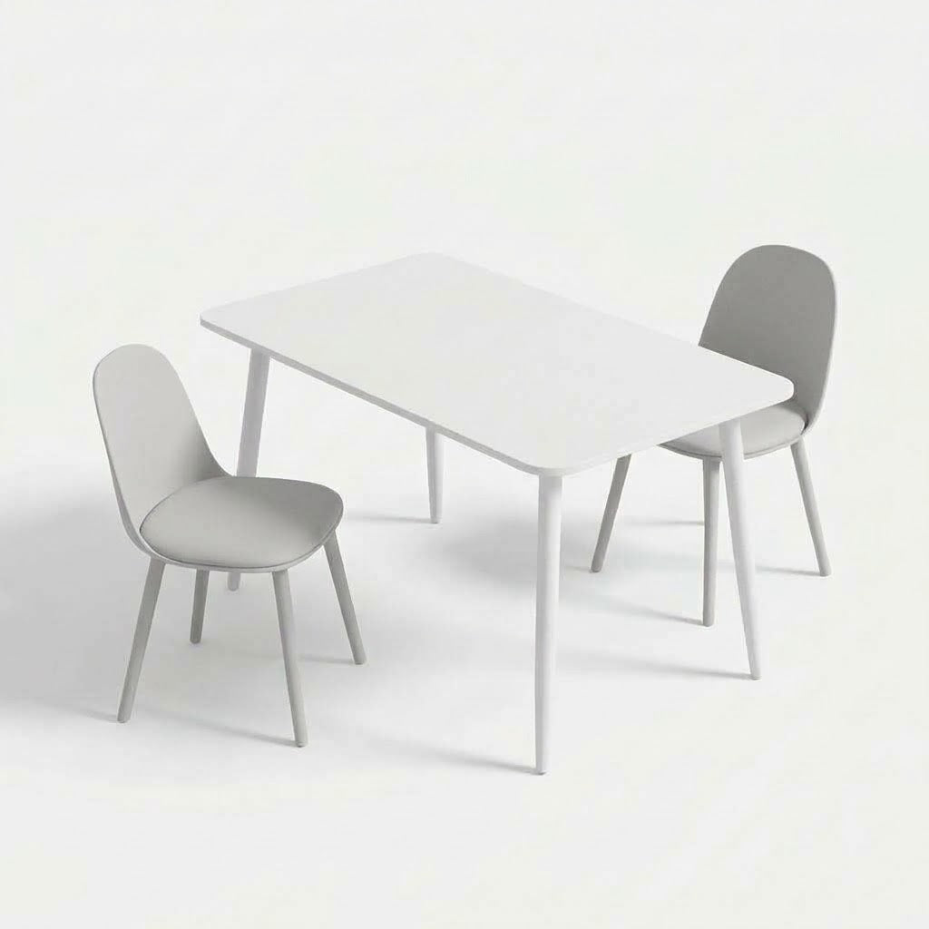 Product fixed bundle-BAS 120CM MFC Table with 2 MACARON Chairs