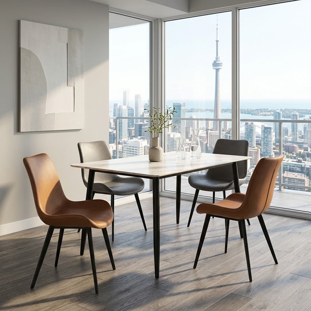 BAS 51 IN 130 CM Rectangle Dining Table - Sintered Stone - 4-6 Seater