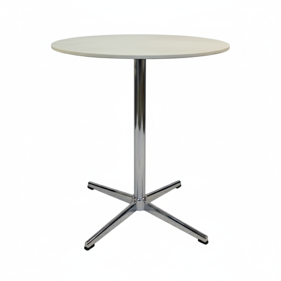 CRO Round Side Table with Sintered Stone Top & Stainless Steel Base