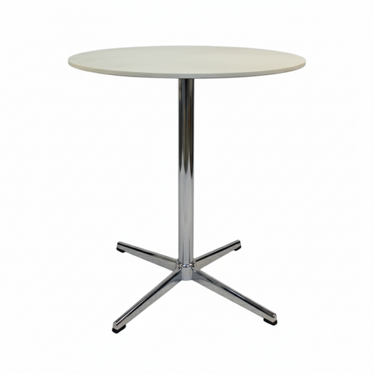 CRO Round Side Table with Sintered Stone Top & Stainless Steel Base