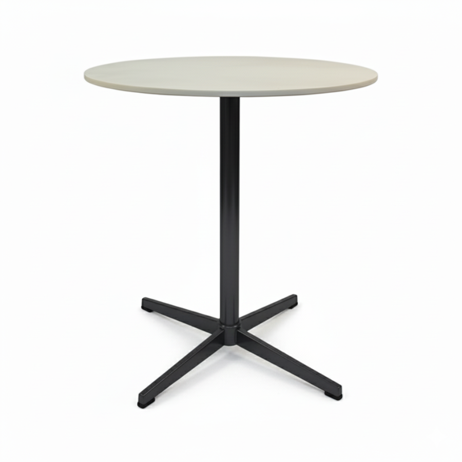 CRO Round Side Table with Sintered Stone Top & Stainless Steel Base
