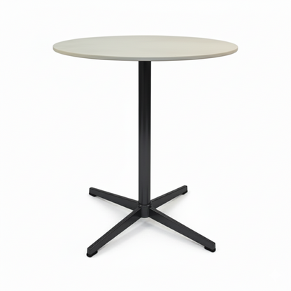CRO Round Side Table with Sintered Stone Top & Stainless Steel Base