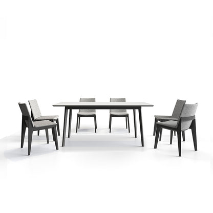 BSIK Wood Dining Table with FOD Chairs