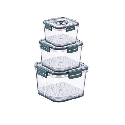 Food Storage Containers with Timer Lids For Fridge 3PS Set