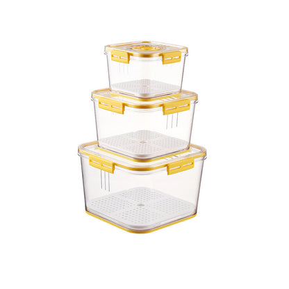 Food Storage Containers with Timer Lids For Fridge 3PS Set