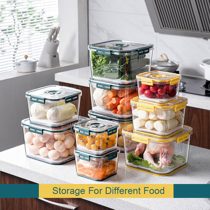 Food Storage Containers with Timer Lids For Fridge 3PS Set