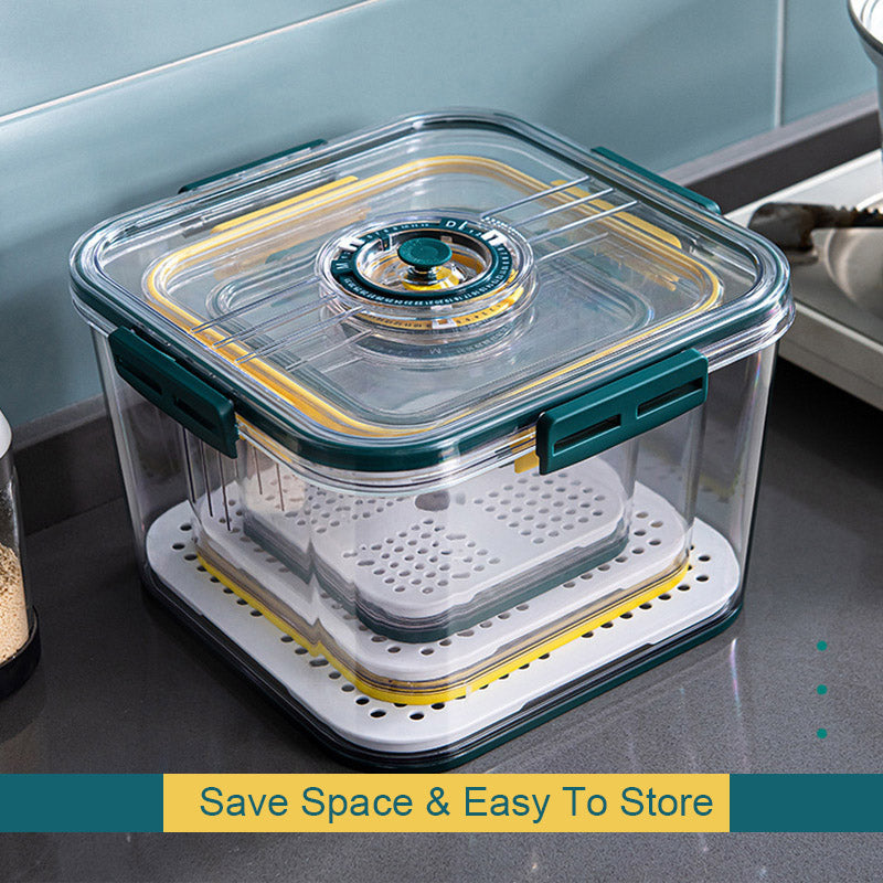 Food Storage Containers with Timer Lids For Fridge 3PS Set