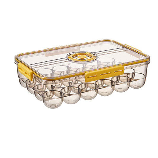 24 Eggs Storage Containers with Timer Lids For Fridge