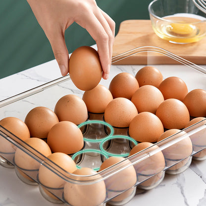 24 Eggs Storage Containers with Timer Lids For Fridge