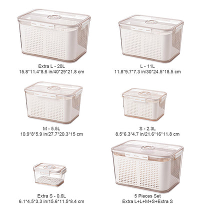 Food Storage Containers And Water Filter Basket 5PCS SET