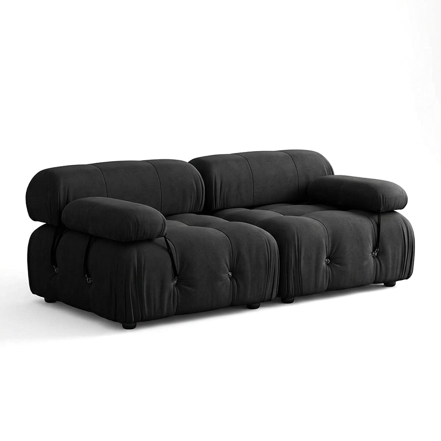Karilonda Tufted Modular Sofa | Black Velvet Sectional