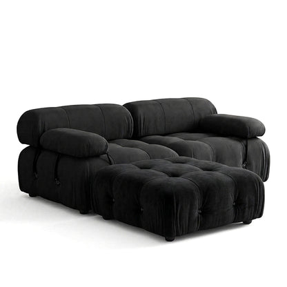 Karilonda Tufted Modular Sofa | Black Velvet Sectional