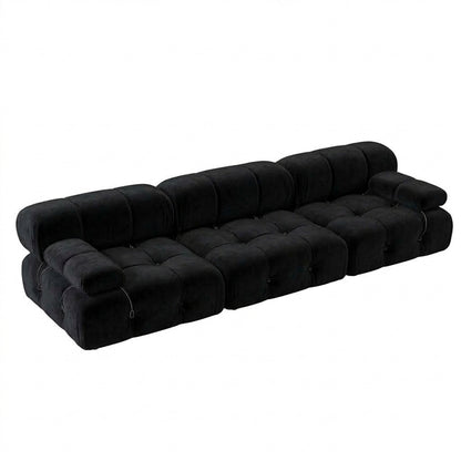 Karilonda Tufted Modular Sofa | Black Velvet Sectional