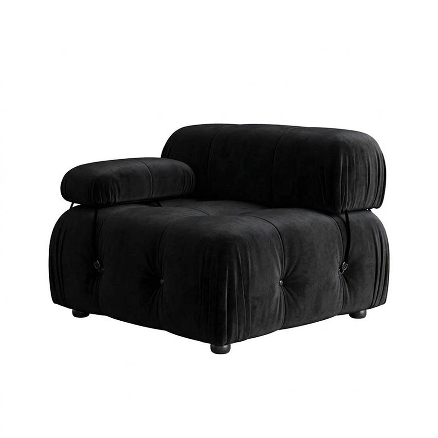 Karilonda Tufted Modular Sofa | Black Velvet Sectional