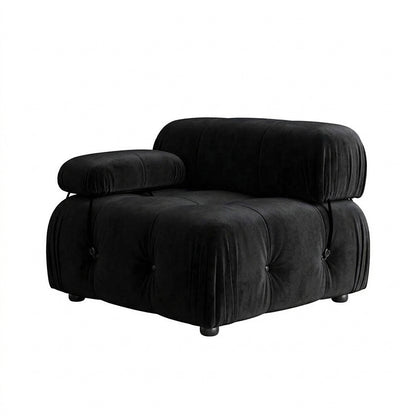 Karilonda Tufted Modular Sofa | Black Velvet Sectional
