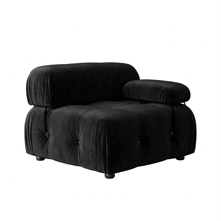 Karilonda Tufted Modular Sofa | Black Velvet Sectional