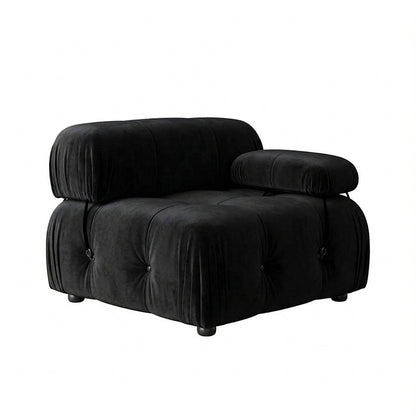 Karilonda Tufted Modular Sofa | Black Velvet Sectional