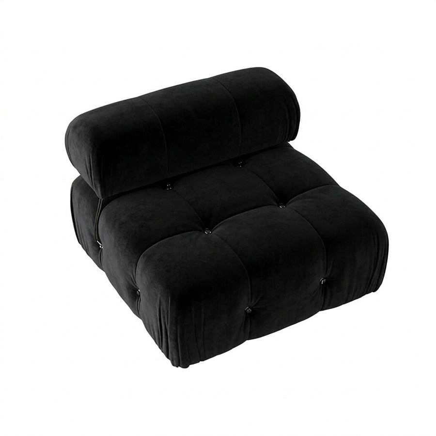 Karilonda Tufted Modular Sofa | Black Velvet Sectional