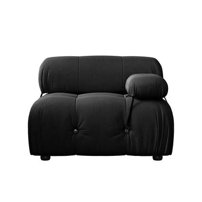 Karilonda Tufted Modular Sofa | Black Velvet Sectional
