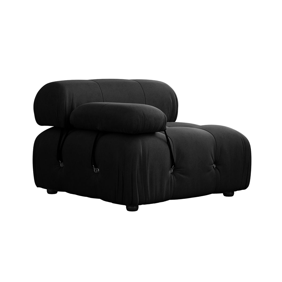 Karilonda Tufted Modular Sofa | Black Velvet Sectional