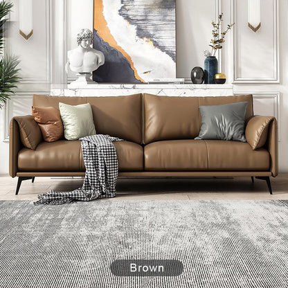 OFI Modern 3-Seater Synthetic Leather Sofa | 210cm or 82.7in Contemporary Sofa