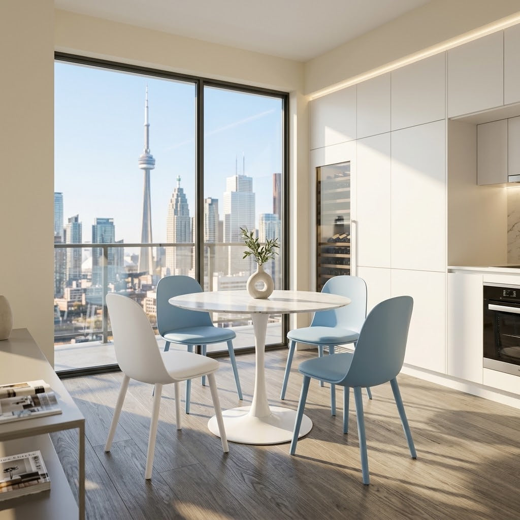TLIP Round Sintered Stone Dining Table – Stylish, Durable and Perfect for Small Spaces