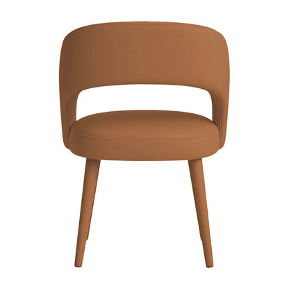 Orange LUNARC leather accent chair back view