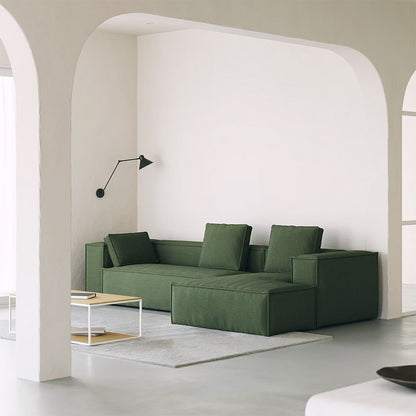 CUBE Sectional Sofa – Versatile 2m Straight & L-Shaped Sectional with Compressed Packaging