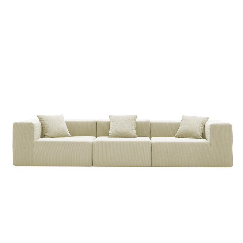 TOFU Compression Sectional Sofa – Flexible 2.2m or 2.6m Straight Sofa with Easy Assembly