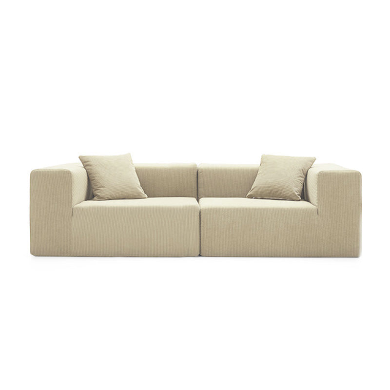 TOFU Compression Sectional Sofa – Flexible 2.2m or 2.6m Straight Sofa with Easy Assembly