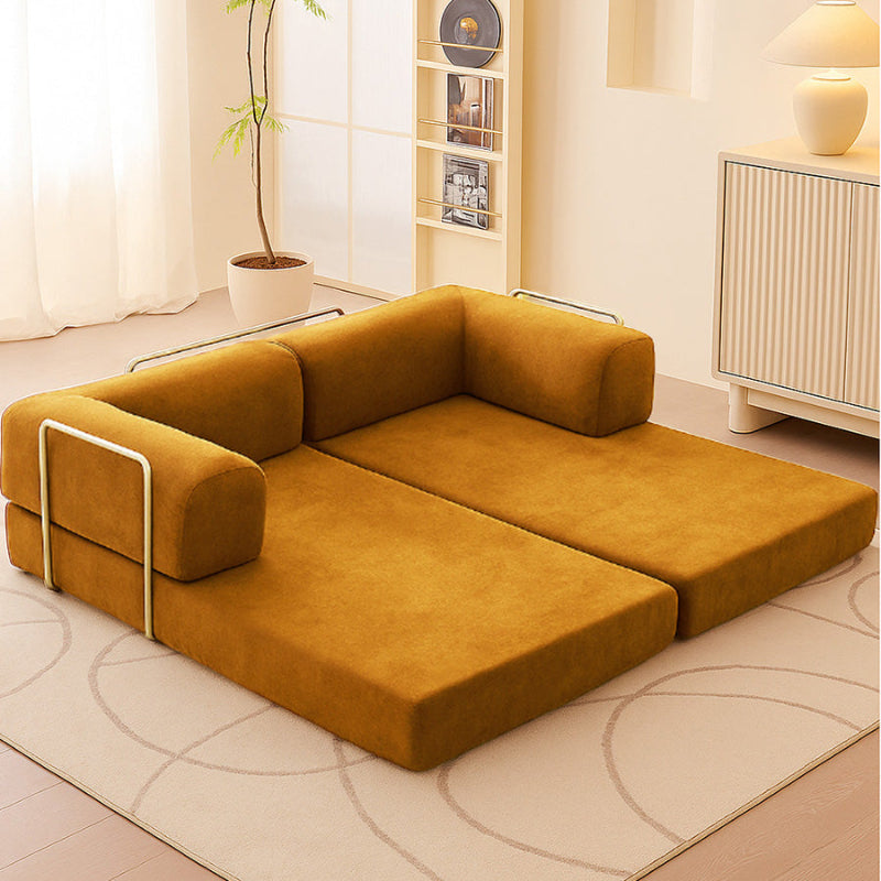 SOFED sofa in yellow movie-mode recliner configuration for ultimate home theatre comfort in a modern GTA condo.