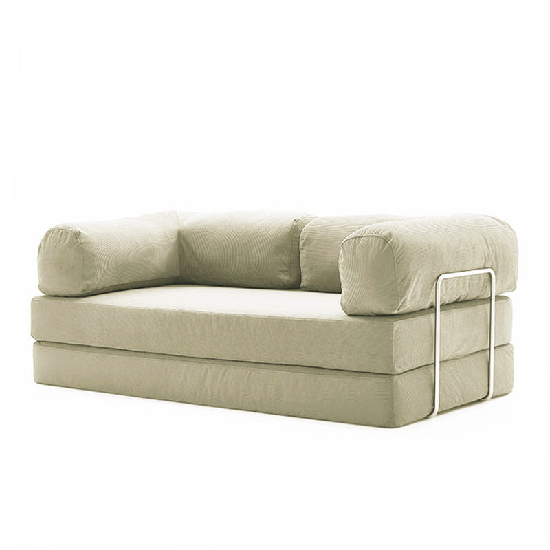 1.8-meter (71 inch) SOFED frameless sofa bed in off-white corduroy fabric on a clean white background.