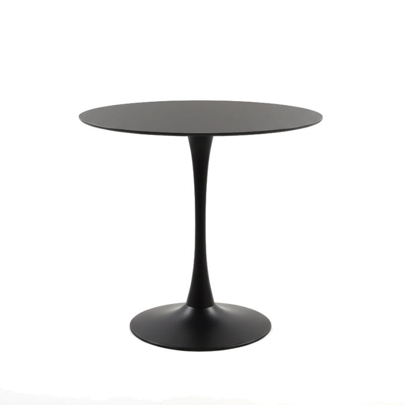 TLIP Round Sintered Stone Dining Table in Black – 80cm or 32in Minimalist Dining Table
