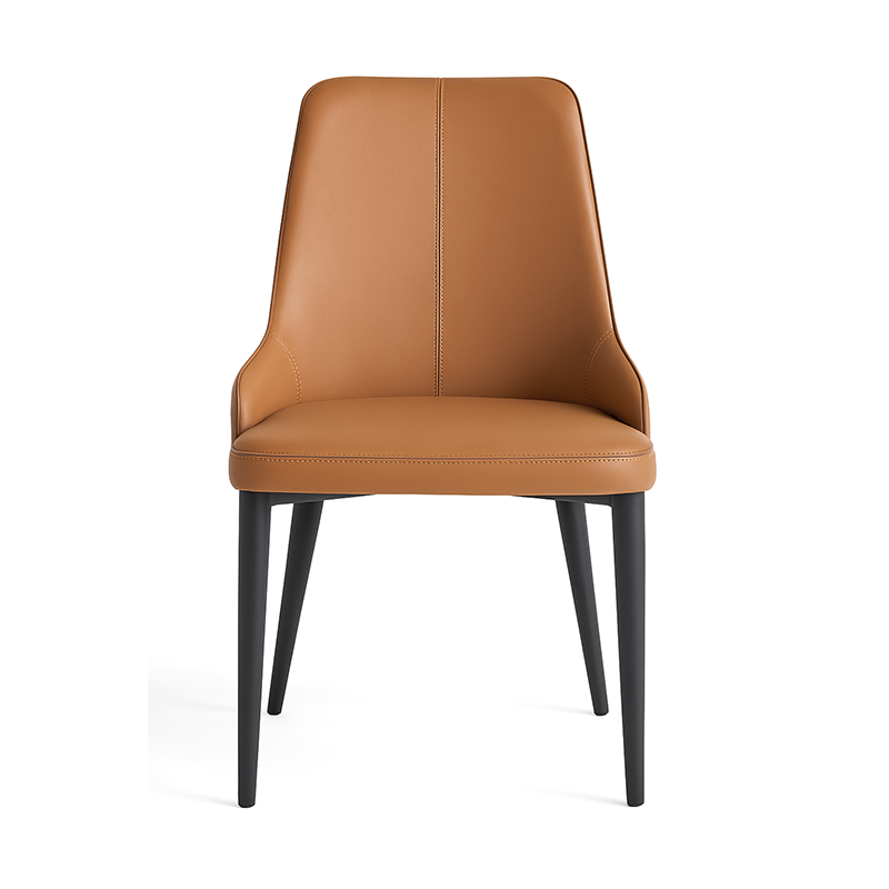 Orange OBRELAN modern upholstered dining chair front view
