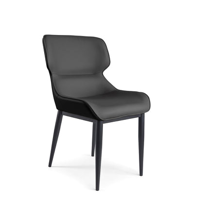 KPIT Modern Dining Chair – Upholstered Comfort with Black Metal Legs
