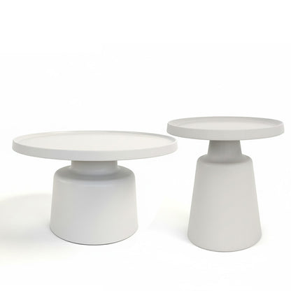 CHESSERA Coffee & Side Table Set – Metal Finish