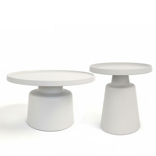 CHESSERA Coffee & Side Table Set – Metal Finish