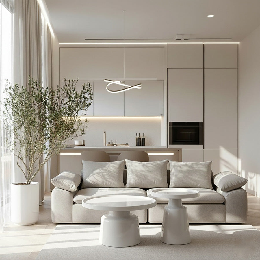 CHESSERA Coffee & Side Table Set – Metal Finish