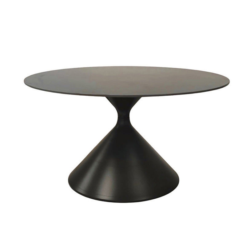 SANKOK Sintered Stone Round Coffee & Side Table | Modern Pedestal Base